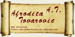 Afrodita Tovarović vizit kartica
